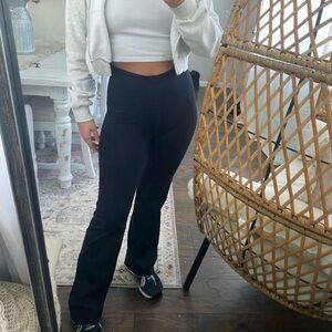 Bebe Sport Y2K High Rise/Low Rise Flared Leggings Yoga Pants Size Small